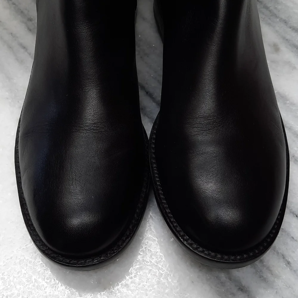 Black Tall Riding Boots - Classic Knee-High Leather